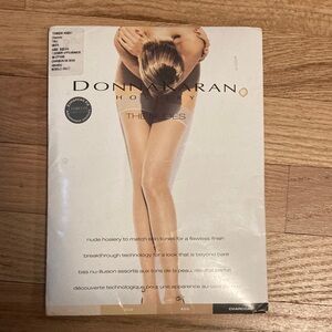 Donna Karan Black Thigh High stockings